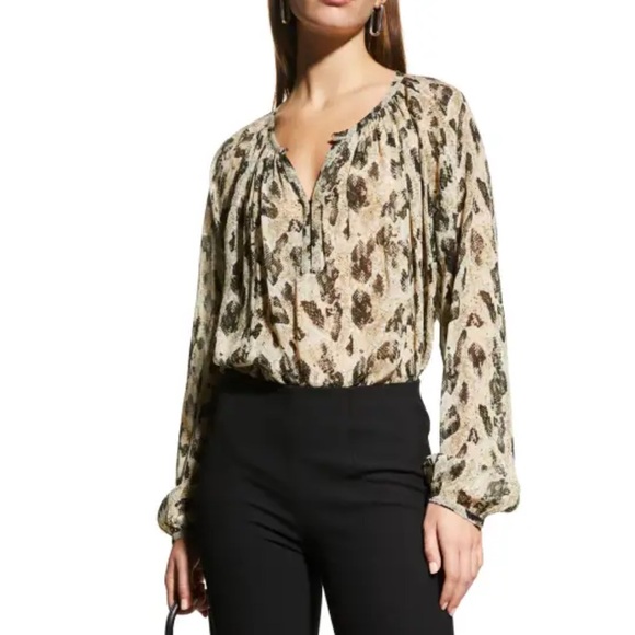 rag & bone Tops - Rag & Bone Yuni Printed Blouse in Green